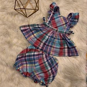Ralph Lauren Plaid Shorts Set 24 Month